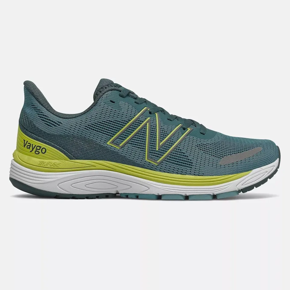 Men's Wide Fit New Balance MVYGOLY2 Vaygo Running Trainers - Green/Yellow
