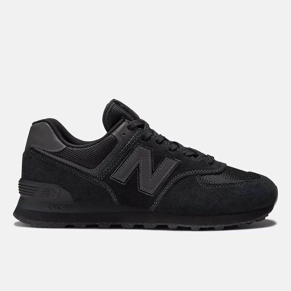 Men's Wide Fit New Balance ML574EVE Running Trainers - Exclusive - Black