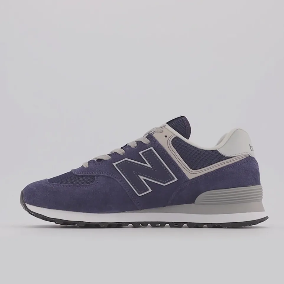 Men's Wide Fit New Balance ML574EVN Running Trainers - Exclusive - Navy ENCAP