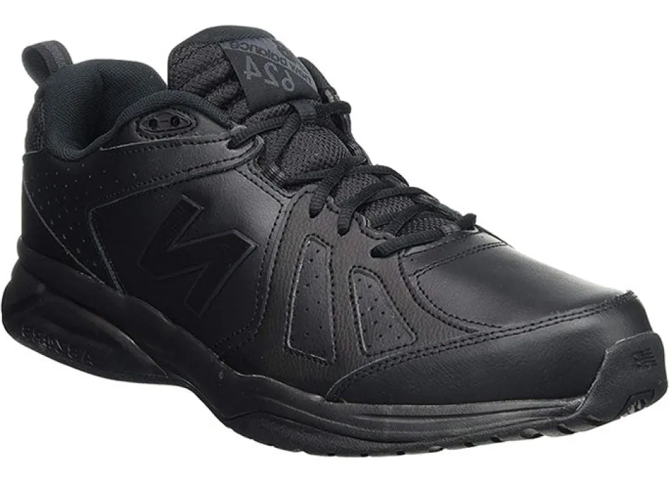 Mens Wide Fit New Balance 624V5 Black Trainers ABZORB