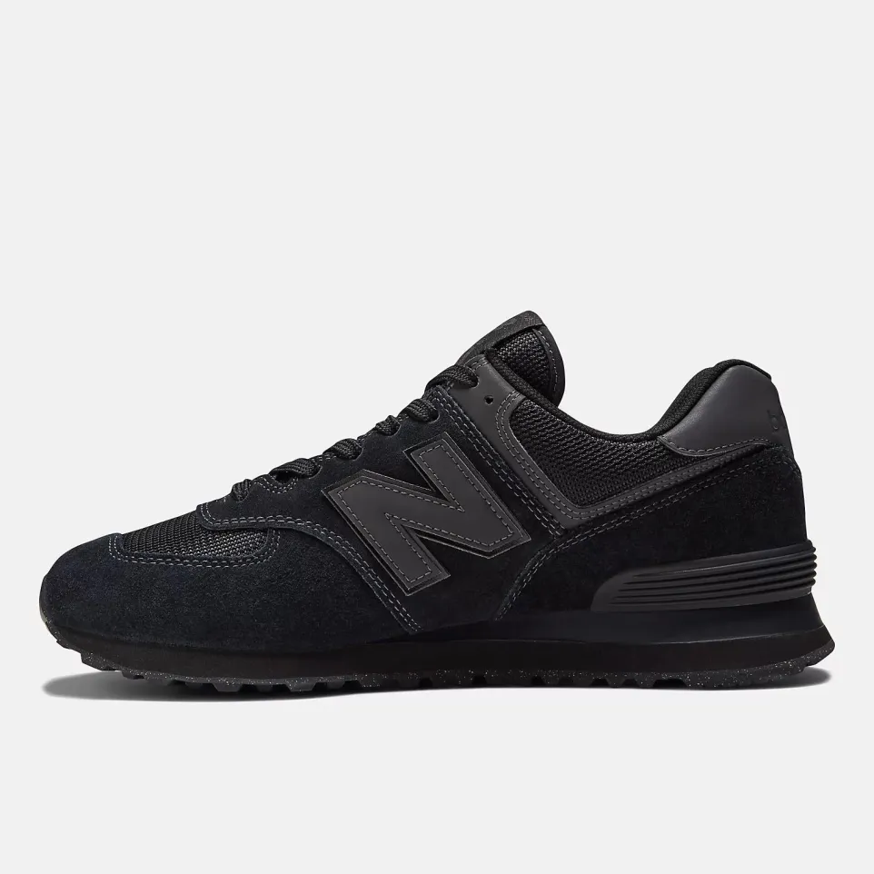 Men's Wide Fit New Balance ML574EVE Running Trainers - Exclusive - Black