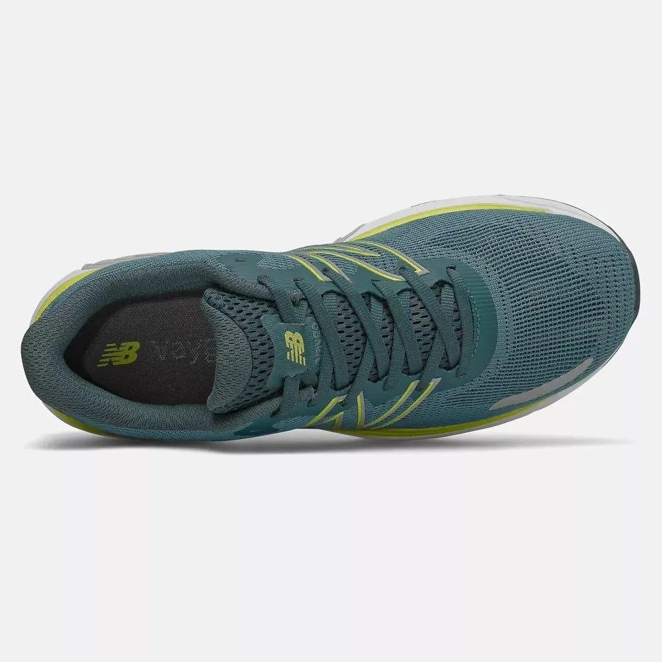 Men's Wide Fit New Balance MVYGOLY2 Vaygo Running Trainers - Green/Yellow