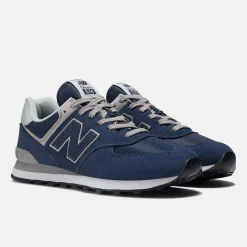 Men's Wide Fit New Balance ML574EVN Running Trainers - Exclusive - Navy ENCAP