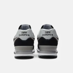 Men's Wide Fit New Balance ML574EVB Running Trainers - Exclusive - Black/White ENCAP