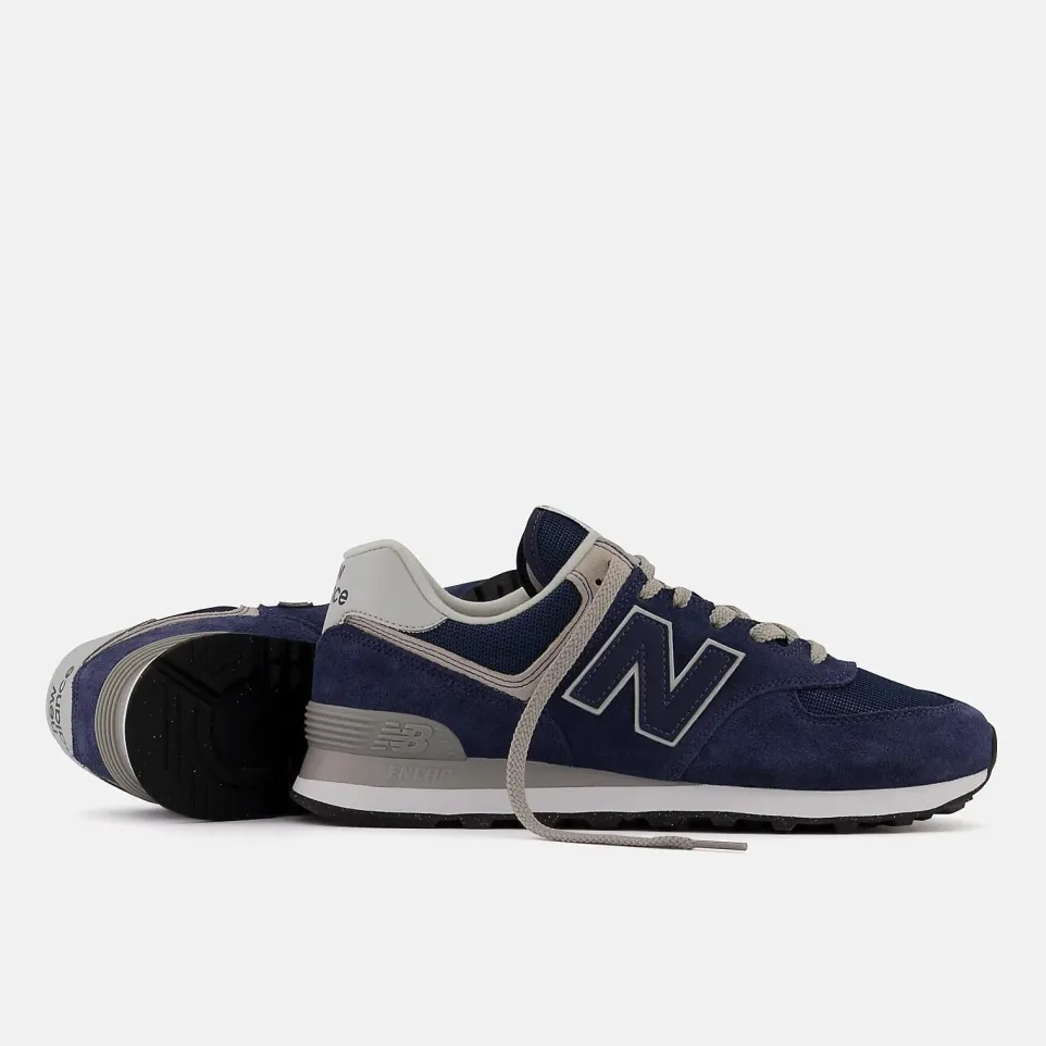 Men's Wide Fit New Balance ML574EVN Running Trainers - Exclusive - Navy ENCAP