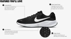 Men's Wide Fit Nike FB8501-002 Revolution 7 Running Trainers
