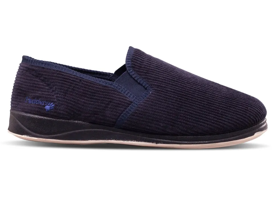 Mens Wide Fit Padders Albert Slip On Slippers