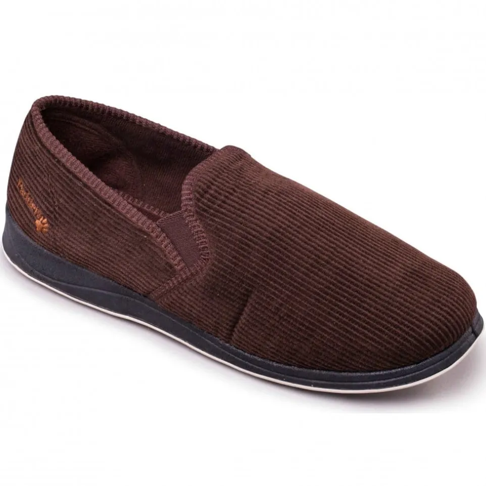 Mens Wide Fit Padders Albert Slip On Slippers