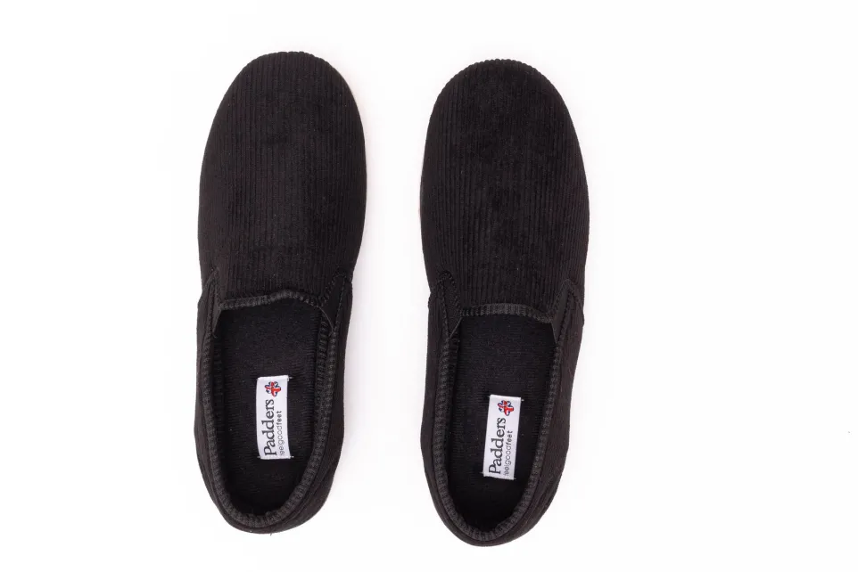 Mens Wide Fit Padders Albert Slip On Slippers