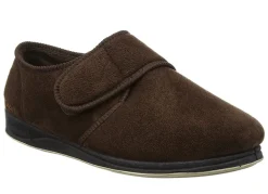 Mens Wide Fit Padders Charles Velcro Slipper