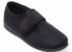 Mens Wide Fit Padders Charles Velcro Slipper