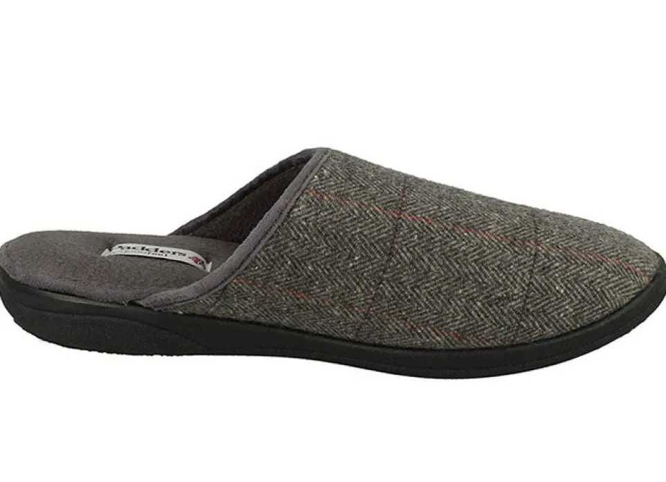 Mens Wide Fit Padders Stag Mule Slippers