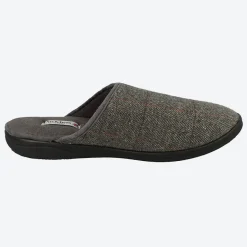 Mens Wide Fit Padders Stag Mule Slippers