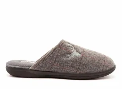 Mens Wide Fit Padders Stag Mule Slippers