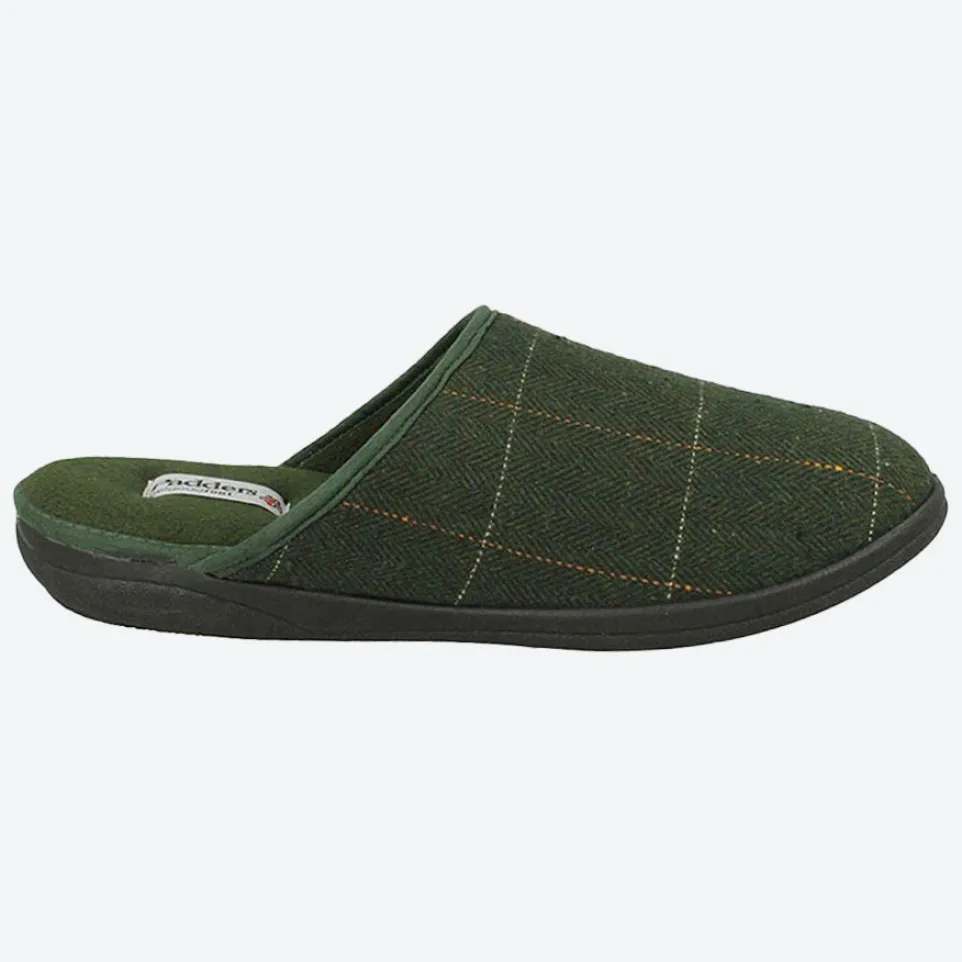 Mens Wide Fit Padders Stag Mule Slippers