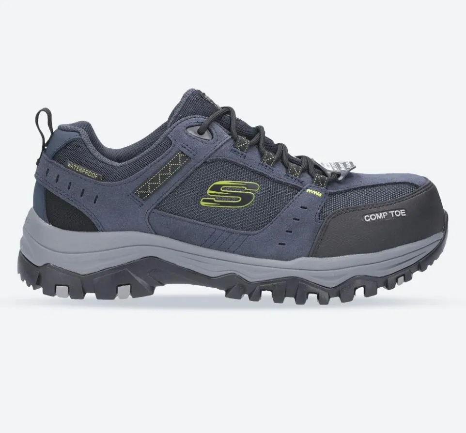 Men's Wide Fit Safety Skechers 77183EC Greetah Lace Up Hiker Composite Toe Trainers