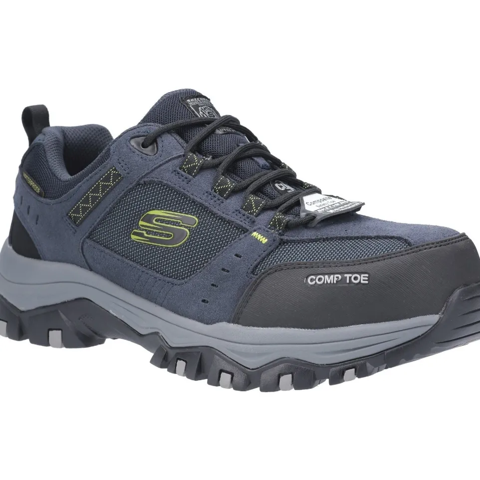 Men's Wide Fit Safety Skechers 77183EC Greetah Lace Up Hiker Composite Toe Trainers