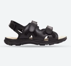 Mens Wide Fit Sandals Ashley Sandals by Tredd Well - Black