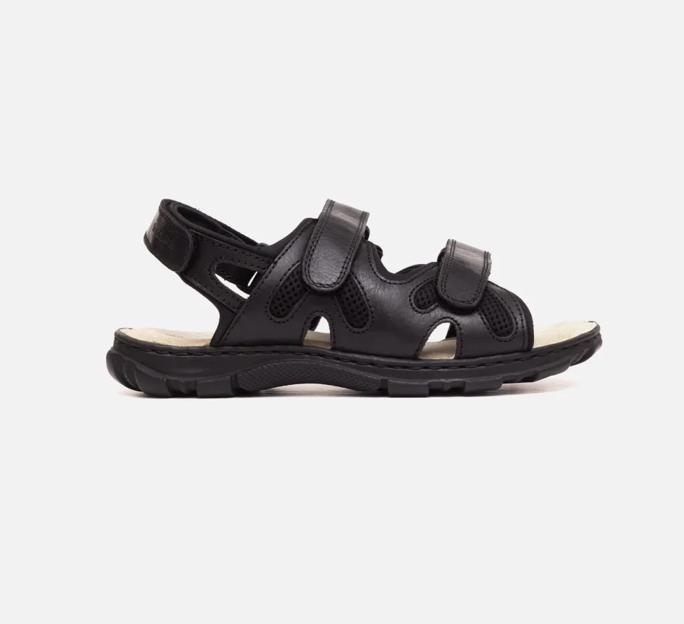 Mens Wide Fit Sandals Ashley Sandals by Tredd Well - Black