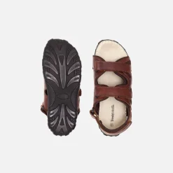 Mens Wide Fit Sandals Ashley Sandals by Tredd Well - Brown