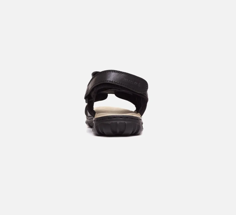 Mens Wide Fit Sandals Ashley Sandals by Tredd Well - Black