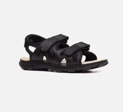 Mens Wide Fit Sandals Ashley Sandals by Tredd Well - Black