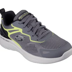Men's Wide Fit Skechers 232674 2.0 - Andal Trainers - Charcoal/Lime