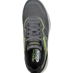 Men's Wide Fit Skechers 232674 2.0 - Andal Trainers - Charcoal/Lime