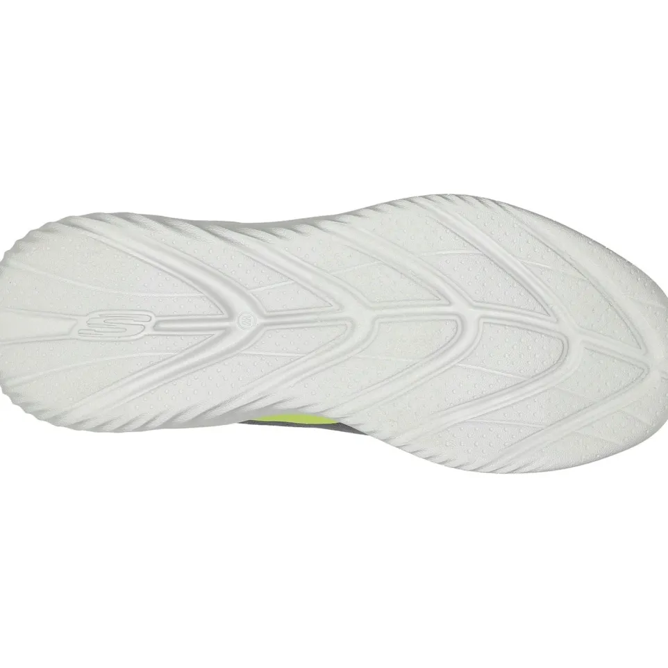 Men's Wide Fit Skechers 232674 2.0 - Andal Trainers - Charcoal/Lime