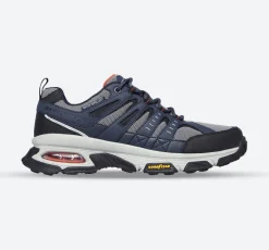 Men's Wide Fit Skechers 237214 Air Envoy Water Repellent outdoor Walking Trainers - Navy/Grey