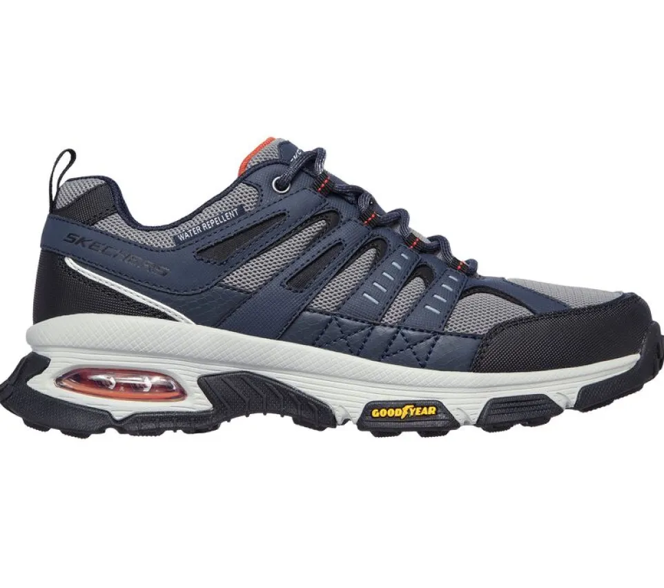 Men's Wide Fit Skechers 237214 Air Envoy Water Repellent outdoor Walking Trainers - Navy/Grey