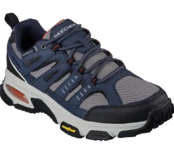 Men's Wide Fit Skechers 237214 Air Envoy Water Repellent outdoor Walking Trainers - Navy/Grey