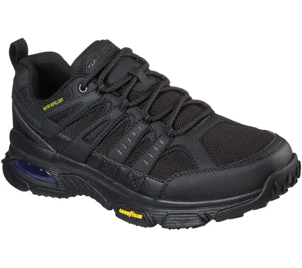 Men's Wide Fit Skechers 237214 Air Envoy Water Repellent outdoor Walking Trainers - Black