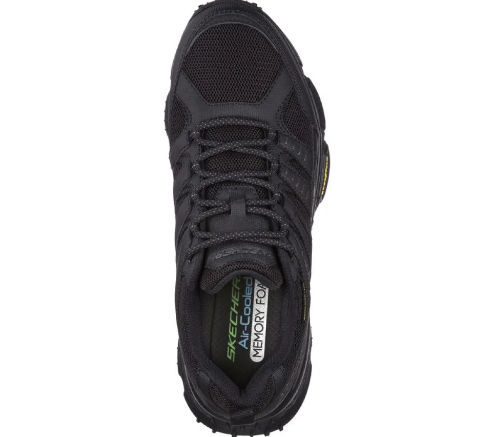Men's Wide Fit Skechers 237214 Air Envoy Water Repellent outdoor Walking Trainers - Black