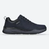 Men's Wide Fit Skechers 210021 Benago Hombre Walking Trainers - Navy