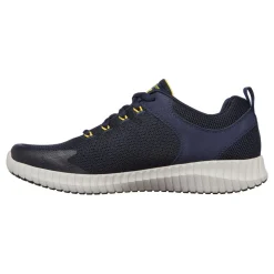Men's Wide Fit Skechers 232212 Elite Flex Prime Take Over Sports Trainers - Navy/Yellow