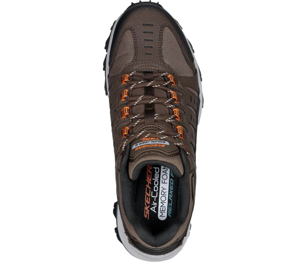 Men's Wide Fit Skechers 237501 Equalizer 5.0 Trail-Solix Walking Trainers - Brown/Orange