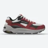 Men's Wide Fit Skechers 237200 Global Jogger Trainers - Burgundy