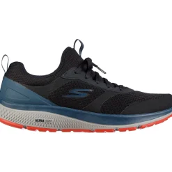 Men's Wide Fit Skechers 220102 GOrun Consistent Trainers - Black/Blue