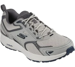 Men's Wide Fit Skechers 220034 Go Run Consistent Running Trainers - Grey/Navy - Goga Mat