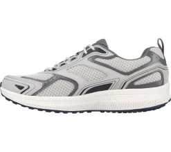 Men's Wide Fit Skechers 220034 Go Run Consistent Running Trainers - Grey/Navy - Goga Mat