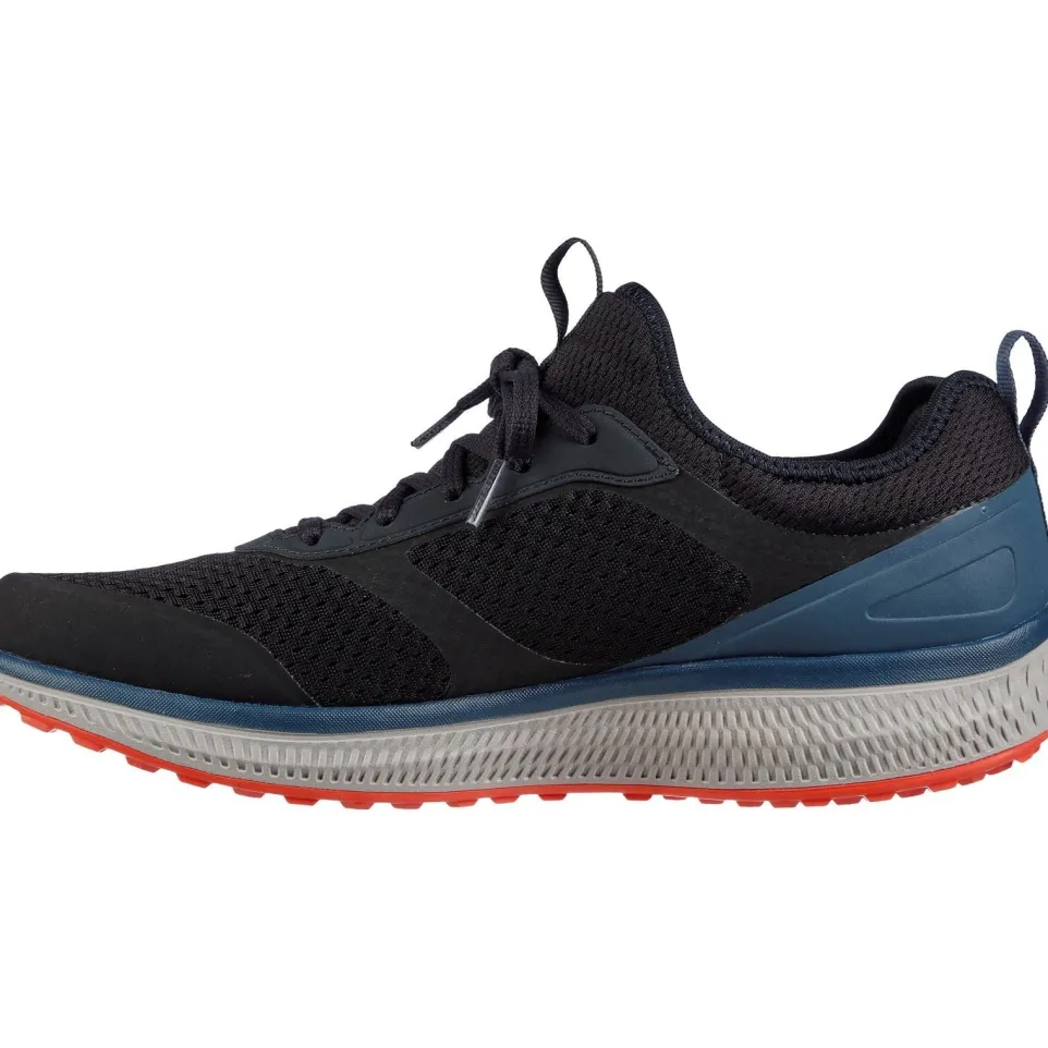 Men's Wide Fit Skechers 220102 GOrun Consistent Trainers - Black/Blue