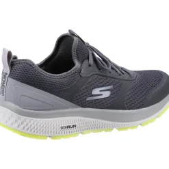 Men's Wide Fit Skechers 220102 GOrun Consistent Trainers - Charcoal/Lime