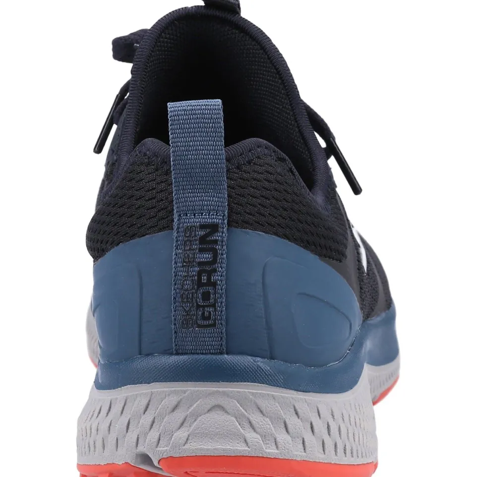 Men's Wide Fit Skechers 220102 GOrun Consistent Trainers - Black/Blue
