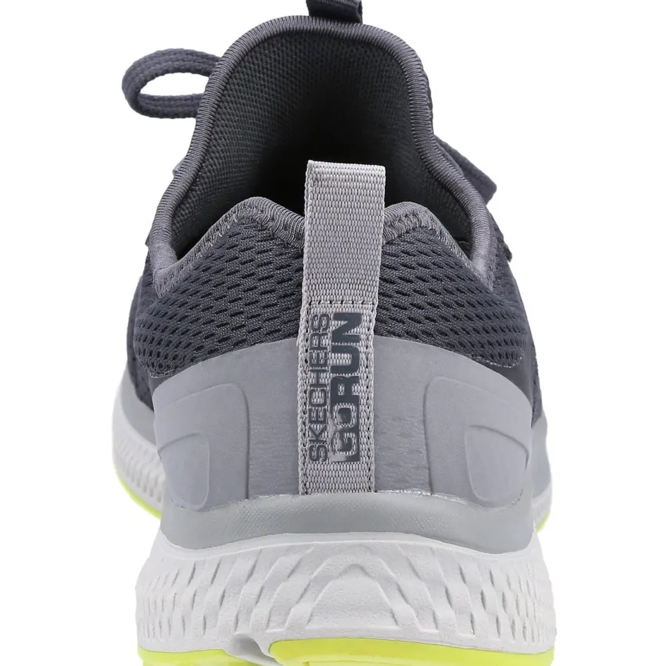 Men's Wide Fit Skechers 220102 GOrun Consistent Trainers - Charcoal/Lime
