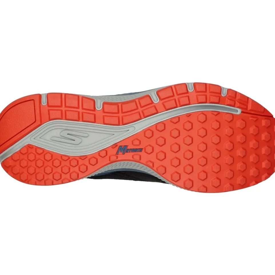 Men's Wide Fit Skechers 220102 GOrun Consistent Trainers - Black/Blue