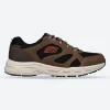 Men's Wide Fit Skechers 237348 Oak Canyon Sunfair Trekking Low Cut Trainers - Brown/Black