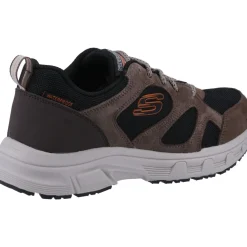 Men's Wide Fit Skechers 237348 Oak Canyon Sunfair Trekking Low Cut Trainers - Brown/Black