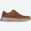 Men's Wide Fit Skechers 204875 Proven Aldeno Trainers - Dark Brown