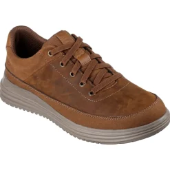 Men's Wide Fit Skechers 204875 Proven Aldeno Trainers - Dark Brown